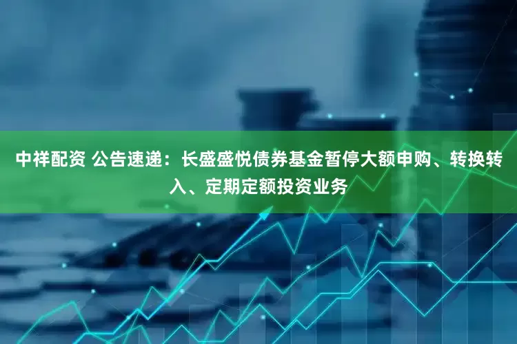 中祥配资 公告速递：长盛盛悦债券基金暂停大额申购、转换转入、定期定额投资业务